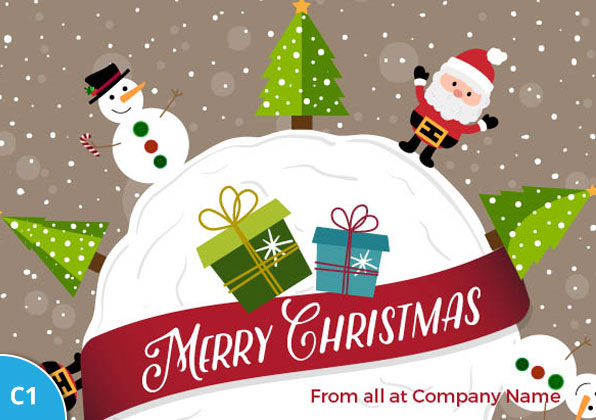 Personalised Christmas Card Design 1